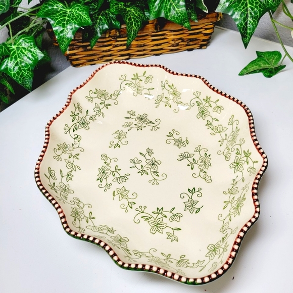 Temptations Kitchen Vintage Oval Temptations Green Baking Dish